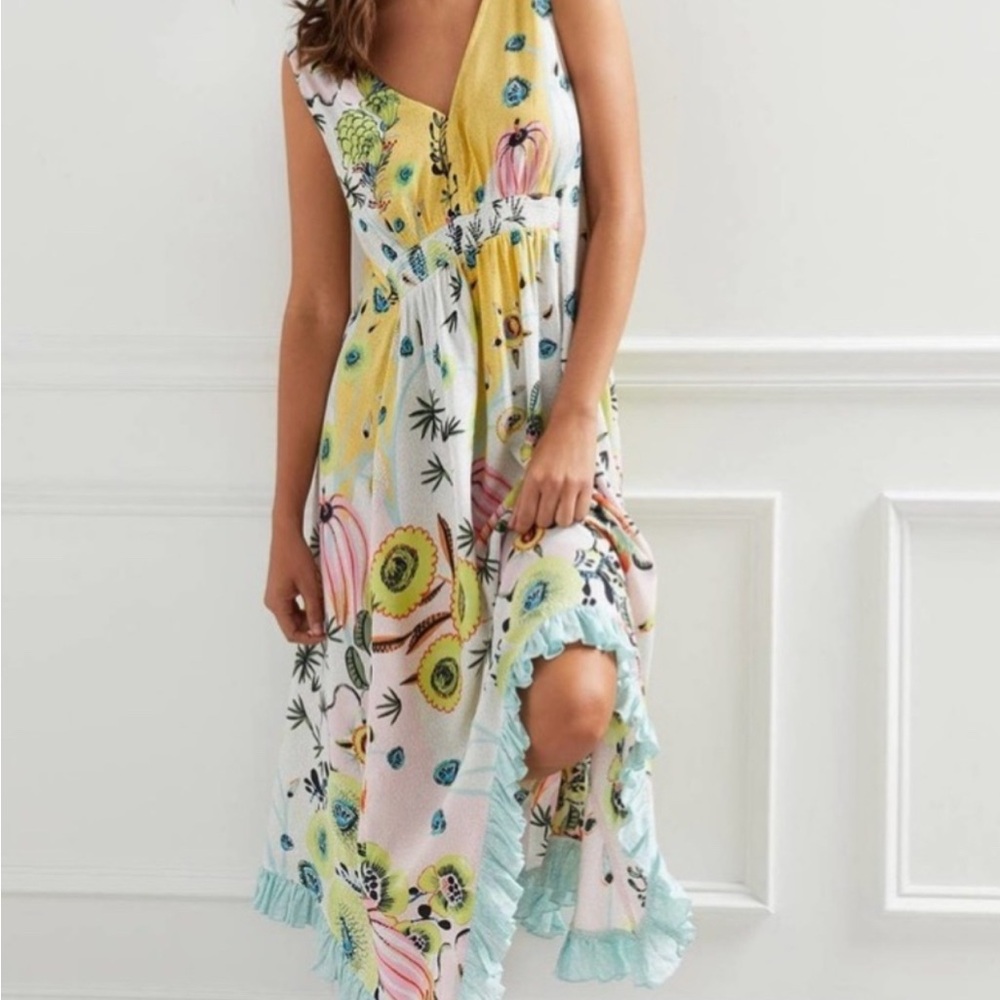 Anthro Floral Sleeveless Maxi Dress Margaux Sleep dress Small
